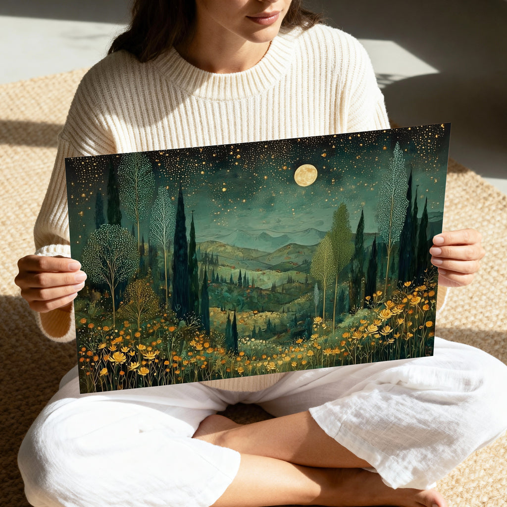 Moonlit Golden Meadow