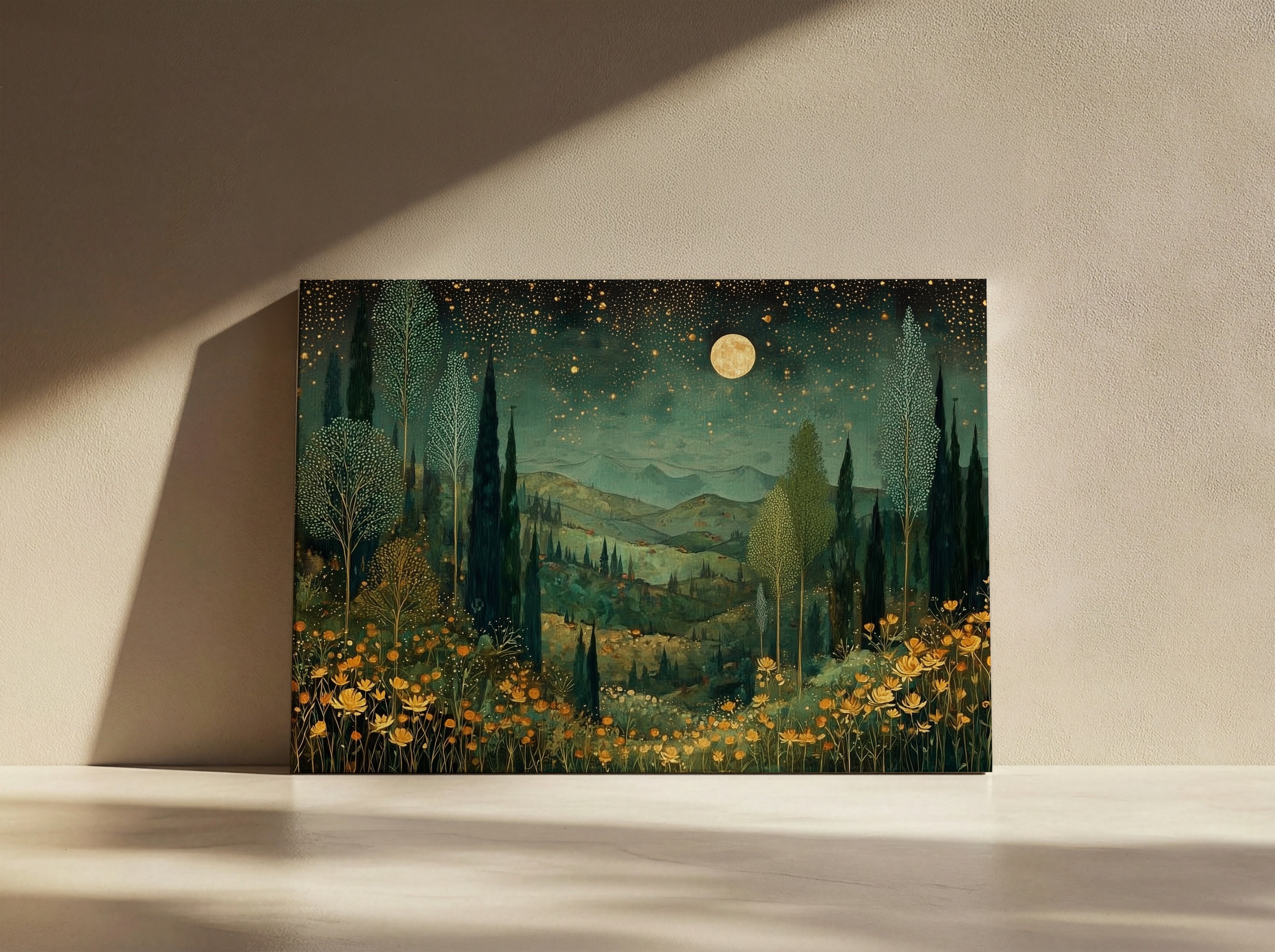 Moonlit Golden Meadow