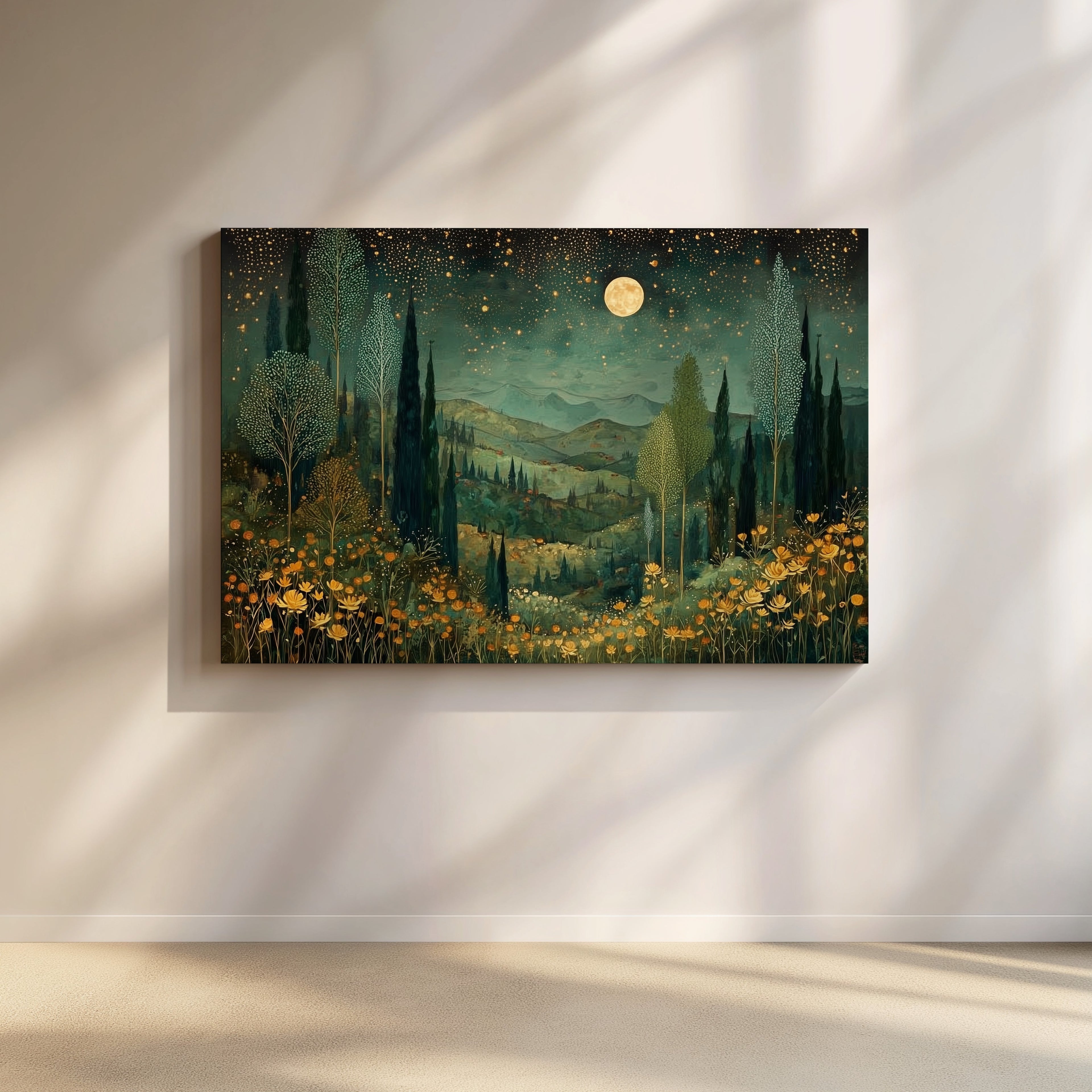 Moonlit Golden Meadow
