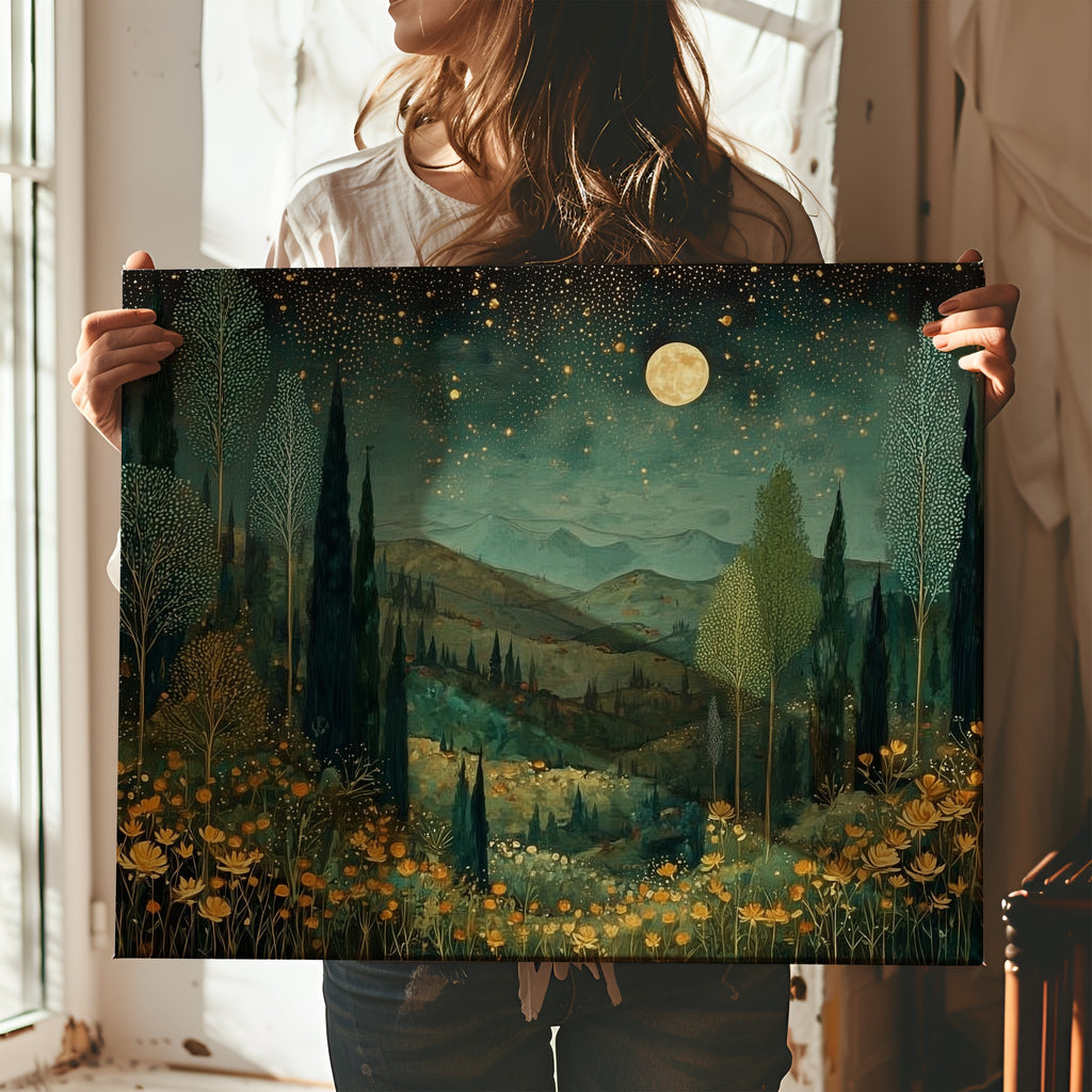 Moonlit Golden Meadow